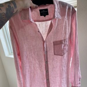 Rodd and Gunn Pink Linen Shirt